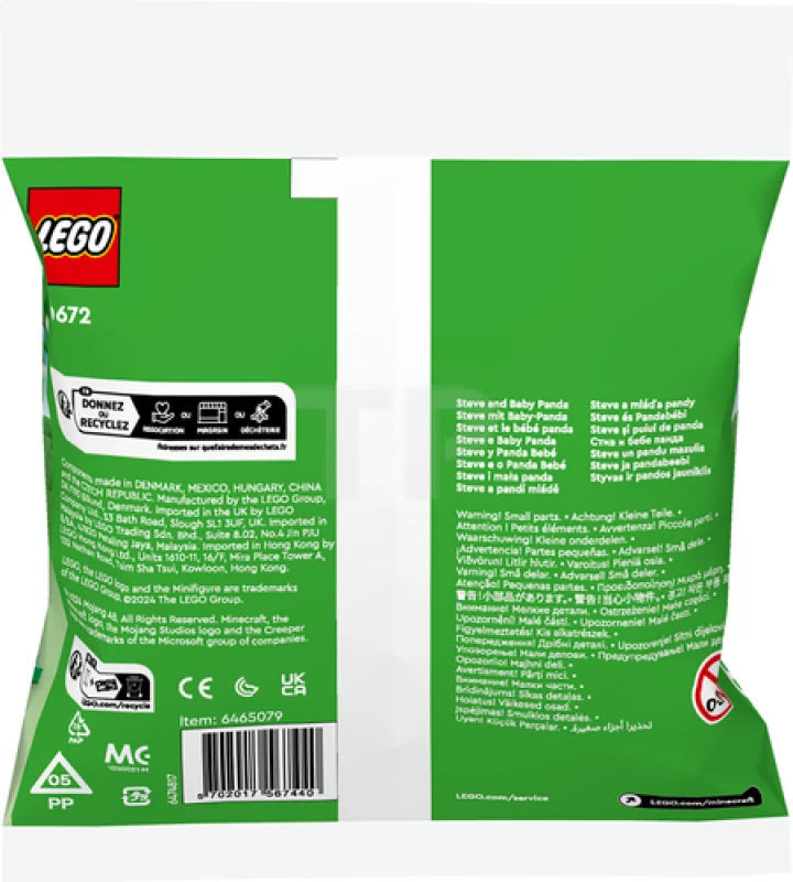 LEGO® | Polybag: Minecraft - Steve & Baby Panda (30672)