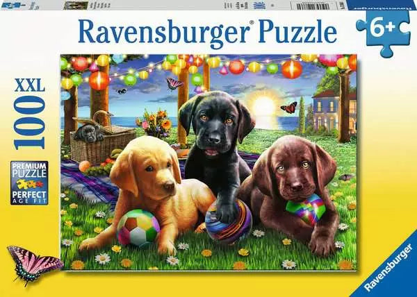 Ravensburger Puppy Picnic 100 piece puzzle box