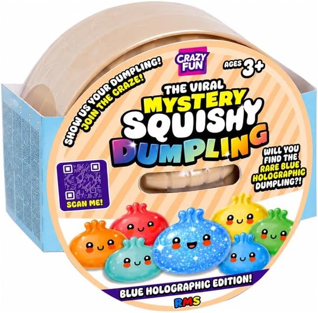 Global Viral Original RMS Blue Holographic Edition Squishy Dumpling Sensory Fidget