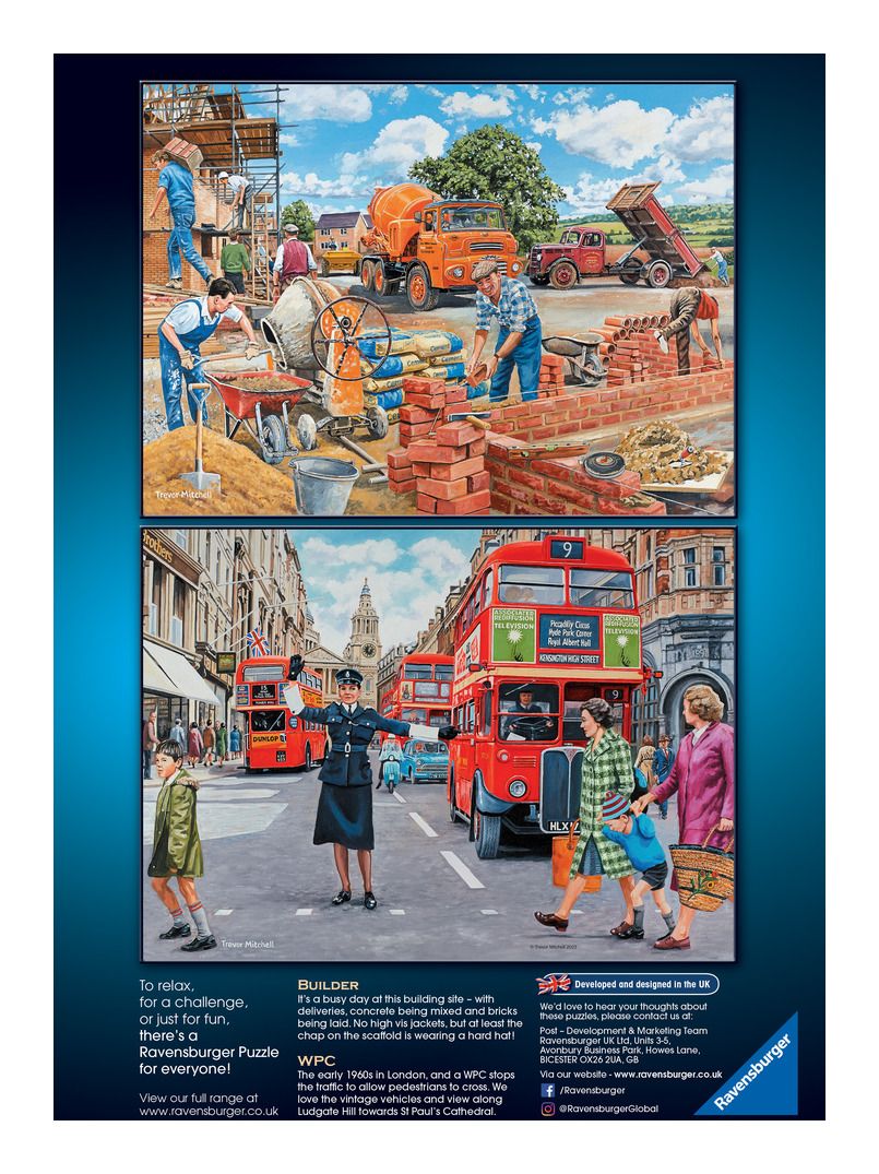 Ravensburger | Happy Days No 6, Work Day Memories 4 x 500pc