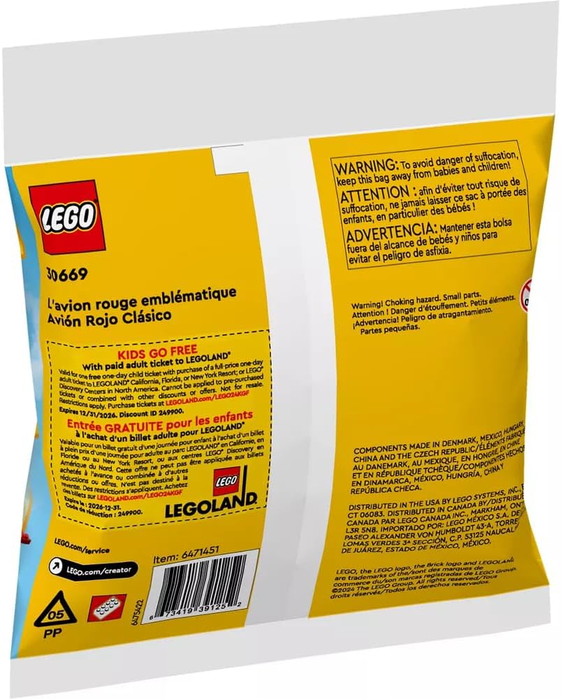 LEGO® | Polybag: Iconic Red Plane (30669)