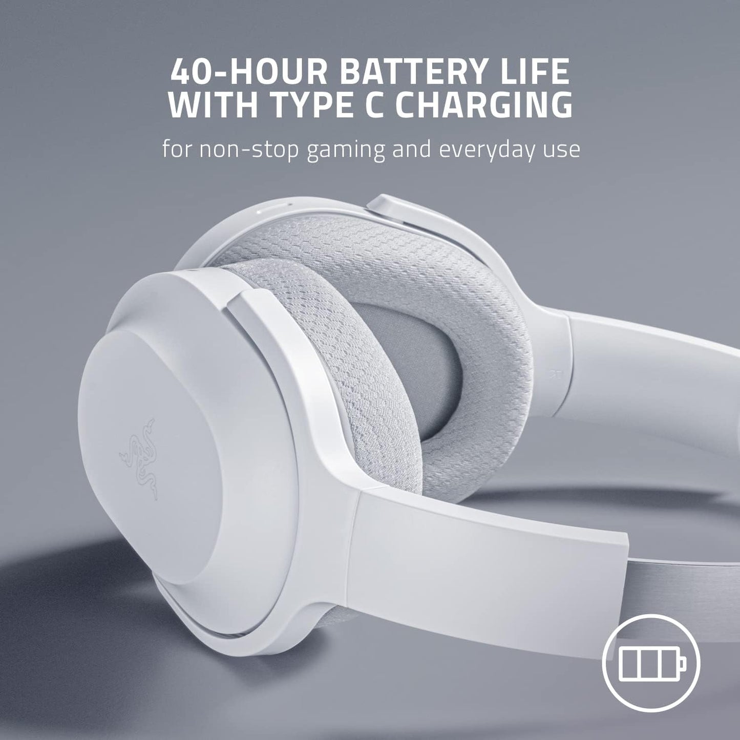Gaming Headphones Razer Barracuda Mercury Wireless White