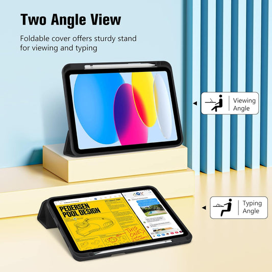 ProCase Black iPad A16 11th Generation 11 Inch 2025/ iPad 10th Generation 10.9 Inch 2022 Case