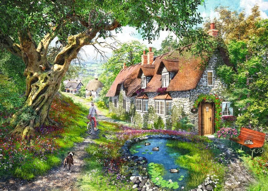 Ravensburger Down The Lane No.1 Flower Hill Lane 1000pc Puzzle