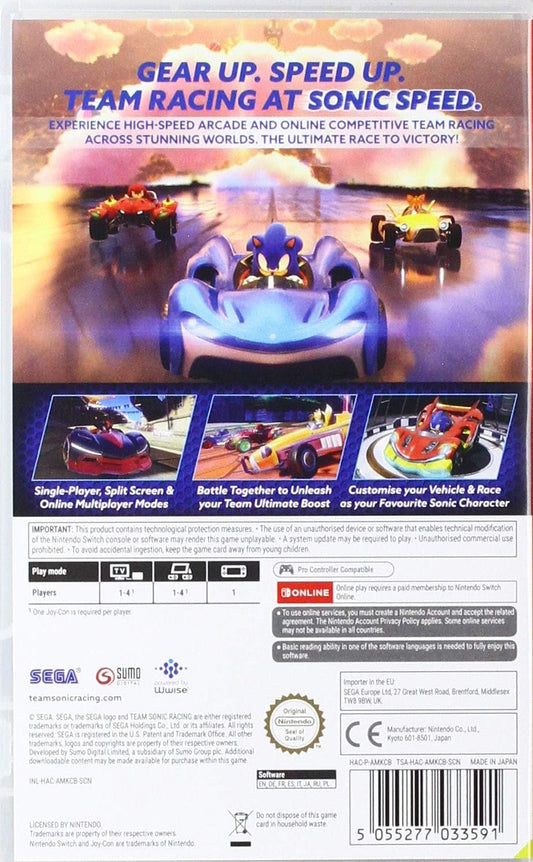 Team Sonic Racing (Nintendo Switch)