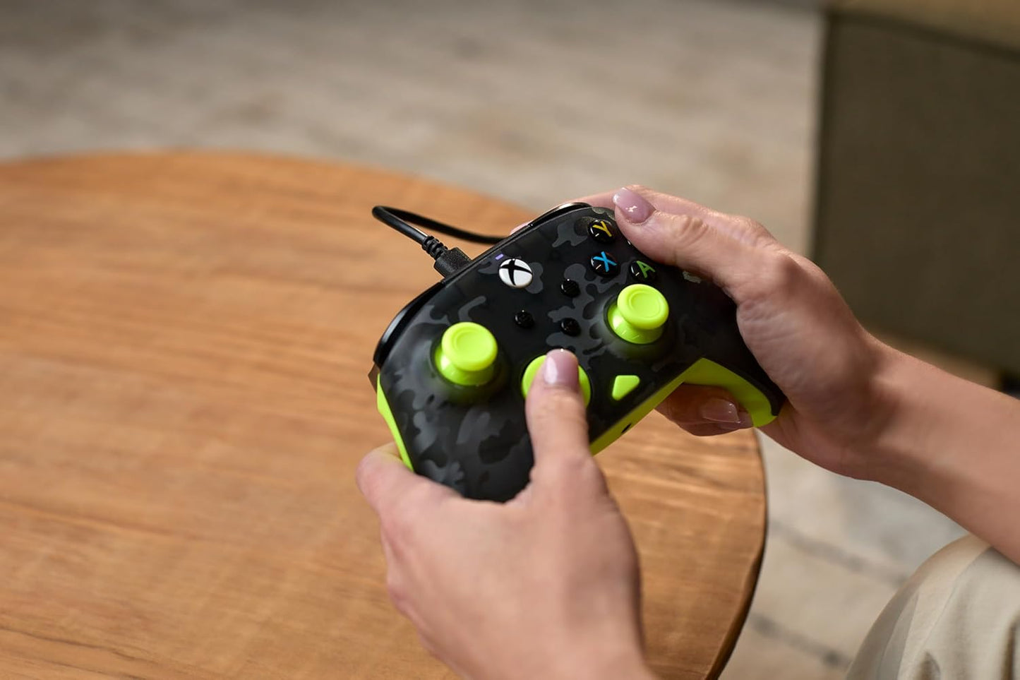 Turtle Beach Rematch Controller, Green Camo Black/Yellow | Xbox