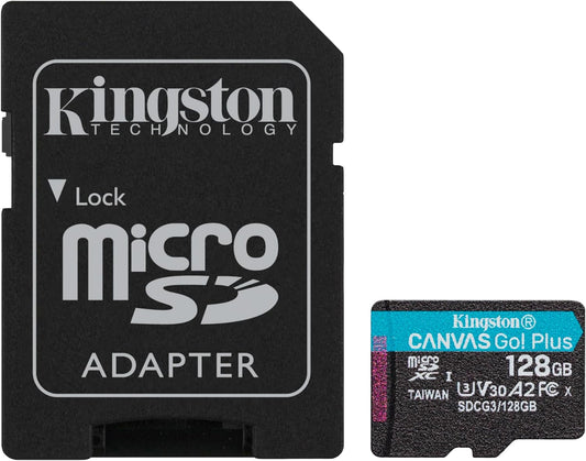 Kingston Canvas Go UHS-I CL10 R: 170MB/s W:90MB/s 128GB Micro SDXC Memory Card