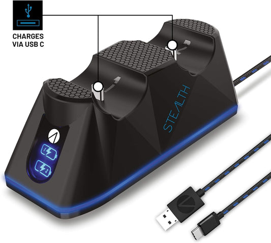 Stealth C100 Twin USB Charging Dock + Play & Charge Cable