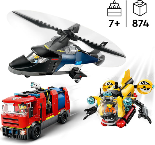 LEGO® | City: Helicopter, Fire Truck & Submarine Remix (60462)