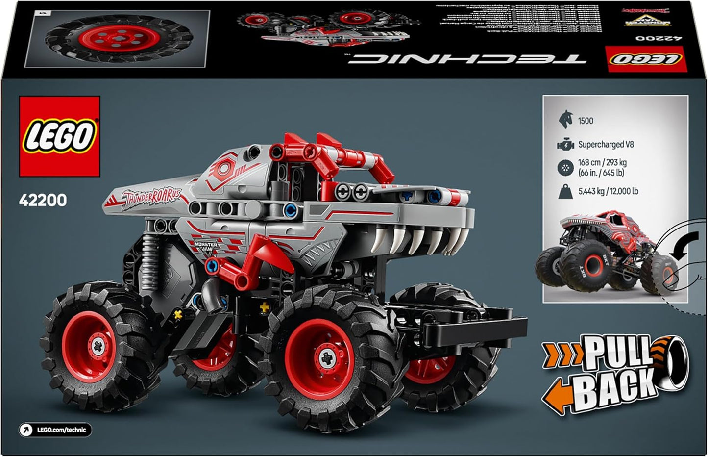 LEGO® | Technic: Monster Jam ThunderROARus Pull-Back (42200)