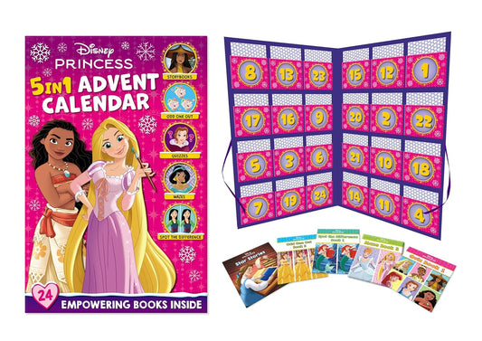 Disney Princess 5-in-1 Advent Calendar Books