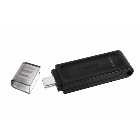 64GB Kingston DataTraveler DT70 USB Flash Drive - USB 3.2, Gen1, Type-C, 80MB/s R