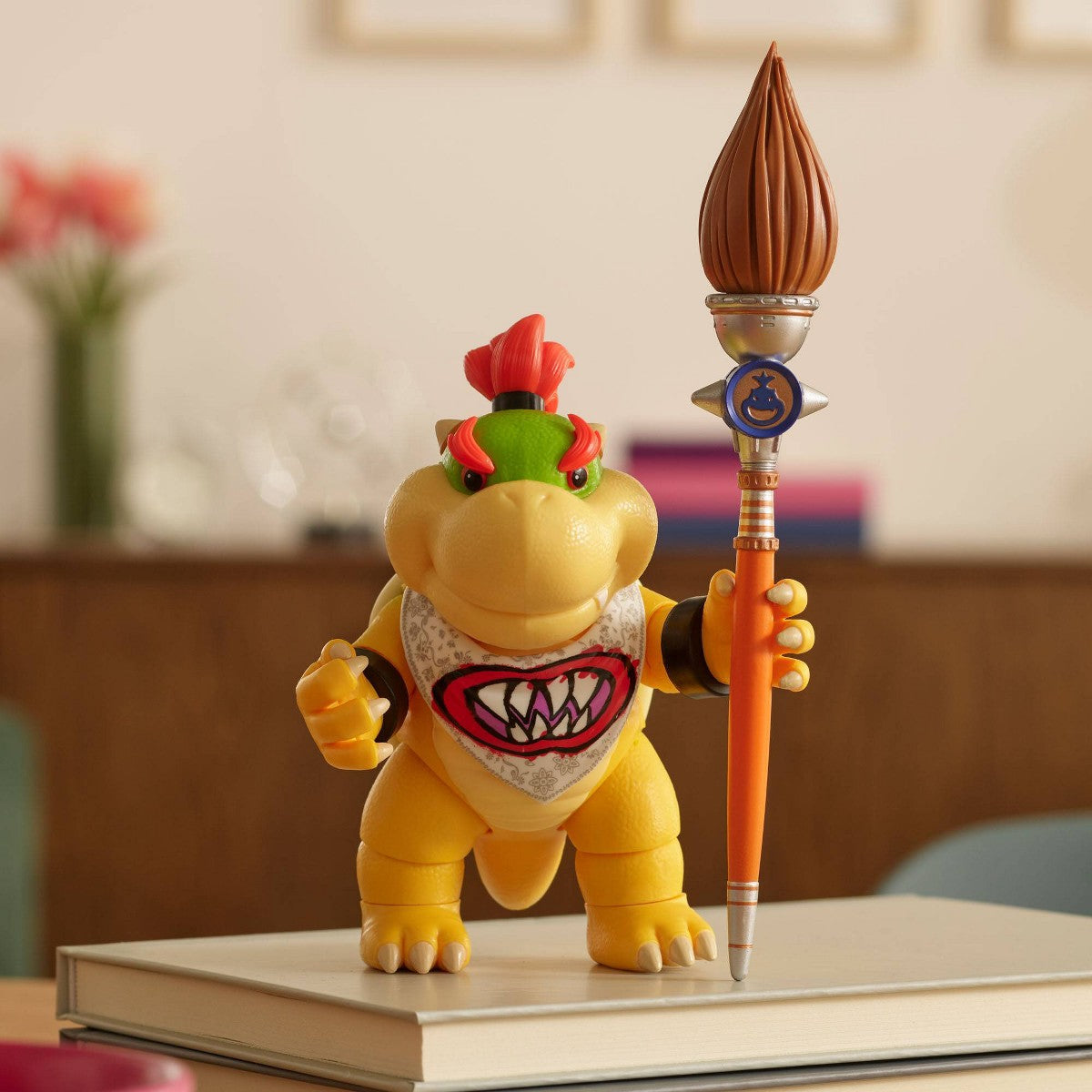 Bowser Jr. action figure lifestyle display