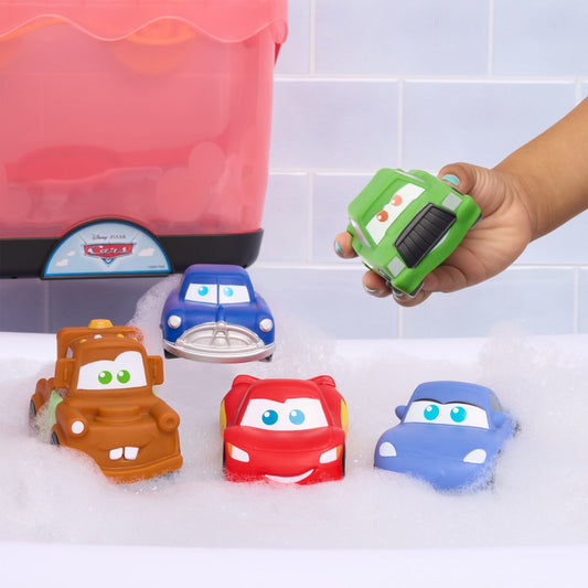 Disney Pixar Cars bath figures in use