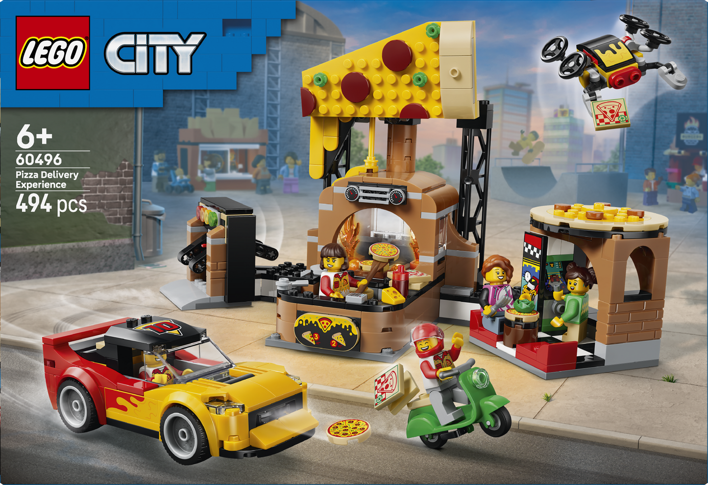 LEGO® | City: Pizza Delivery Experience with Vehicles (60496) - box back