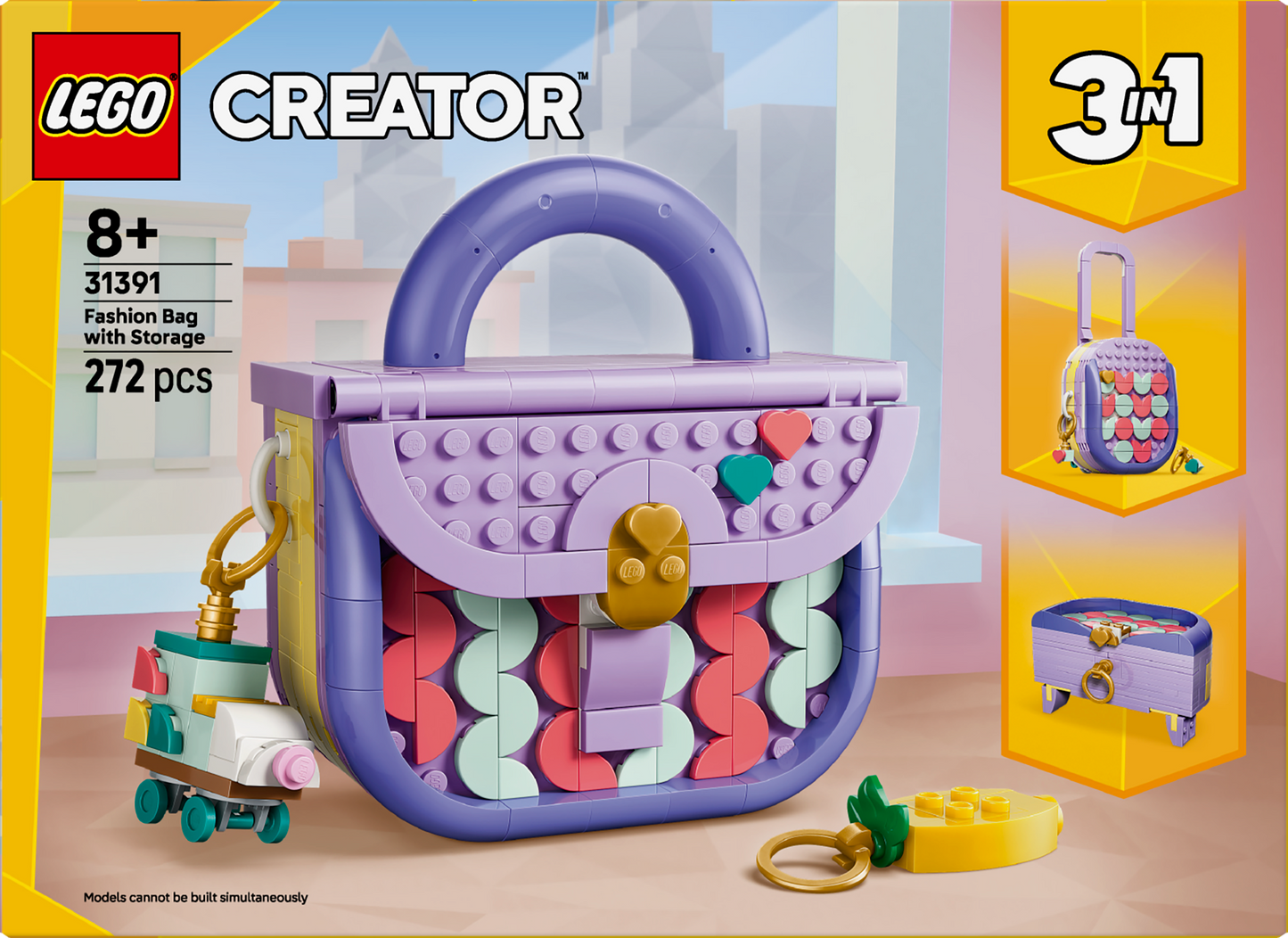LEGO® | Creator 3-in-1: Art Fashion Bag with Storage (31391) - box back