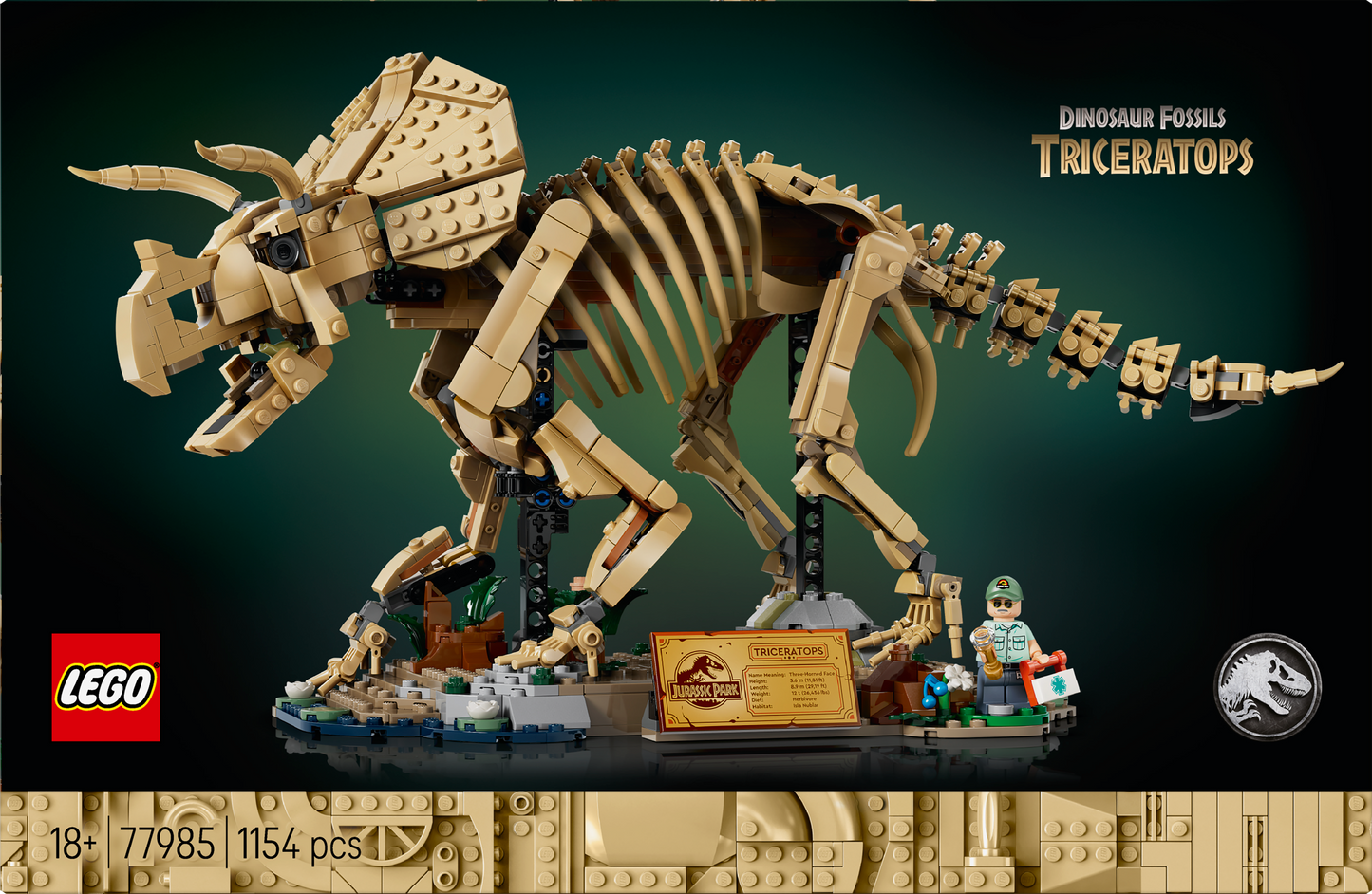 LEGO® | Jurassic World: Dinosaur Fossils: Triceratops (77985) - box back