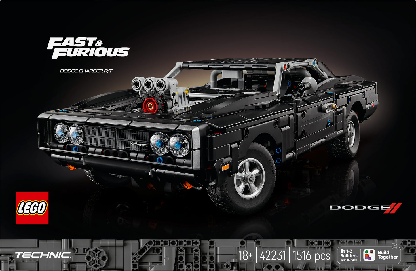 LEGO® | Technic: Fast and Furious Dodge Charger R/T Car (42231) - box back