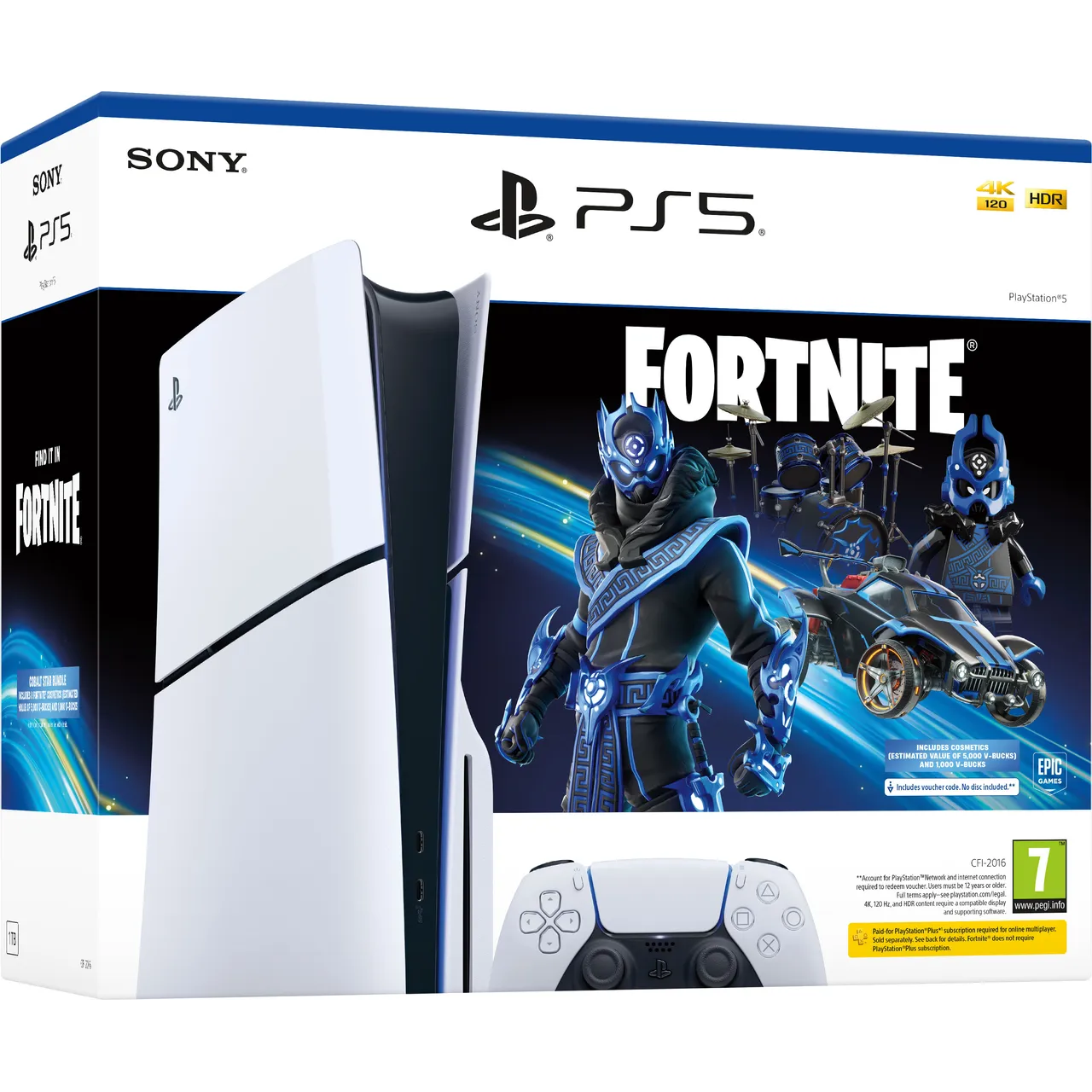 PlayStation 5 Slim Disc 1TB Fortnite Cobalt Star