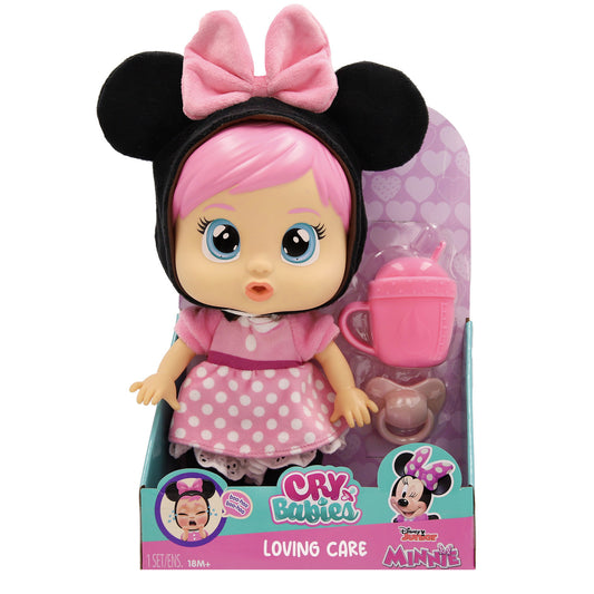 Cry Babies Loving Care Disney Minnie Doll - Bebés Llorones Loving Care Disney Junior Muñeca Minnie Mouse