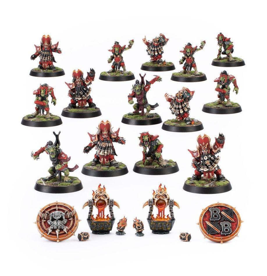 Blood Bowl Chaos Dwarf Team Zharr-Naggrund Ziggurats miniatures