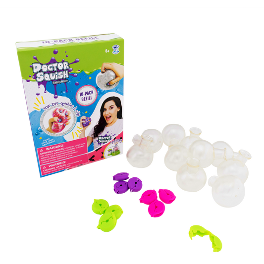 Doctor Squish Squishy Maker 10-Pack Refill contents