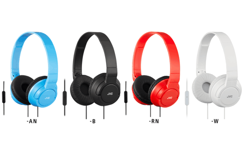 JVC HA-SR185 lightweight on-ear headphones colour range
