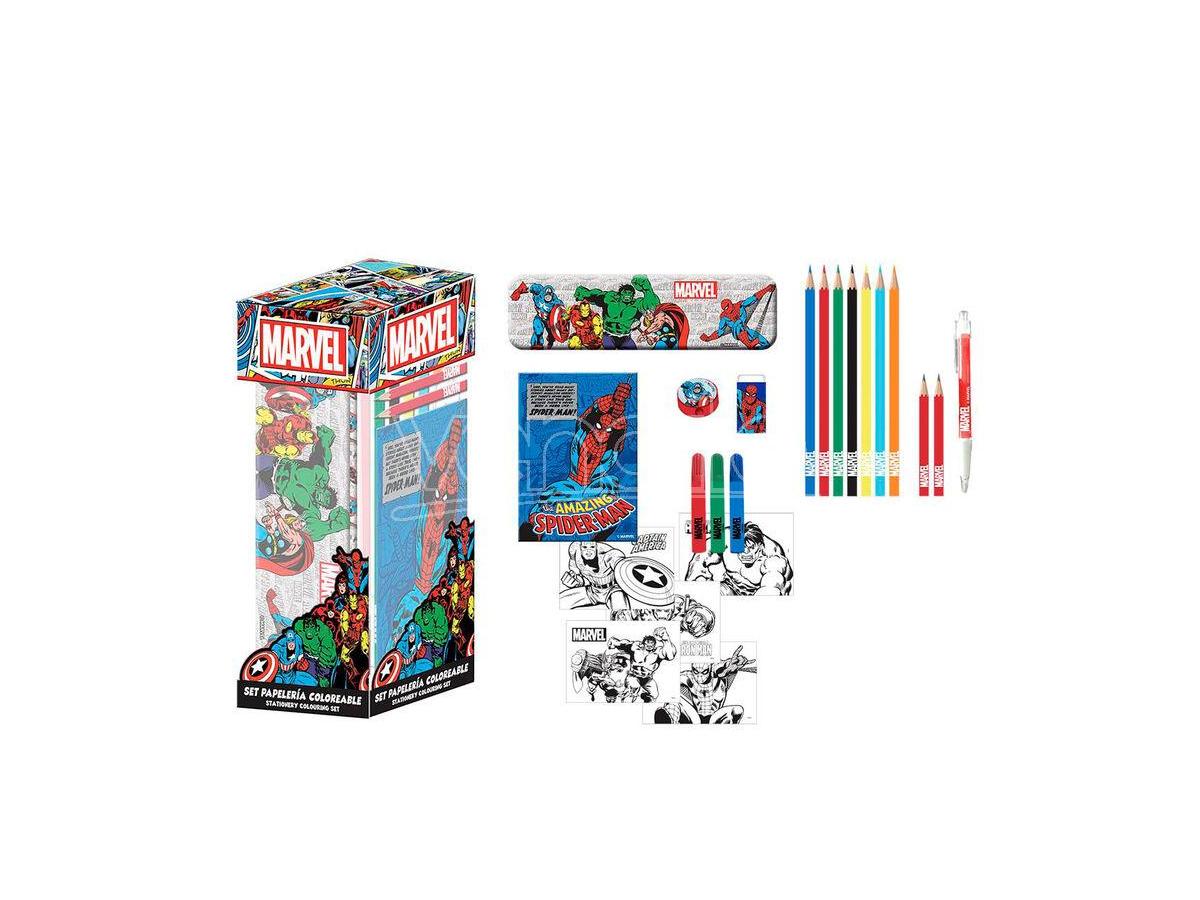 Marvel Colouring stationery set