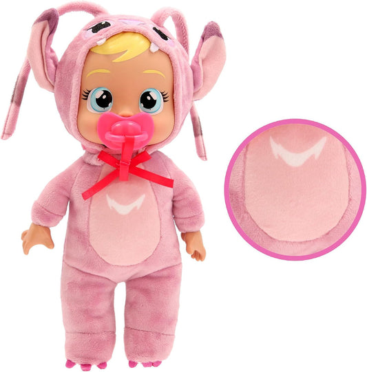 Cry Babies Tiny Cuddles Disney Angel Doll - Cry Babies Tiny Cuddles Disney Angel Lilo & Stitch Pluche pop, huilende echte tranen, speelgoedcadeau voor kinderen en meisjes vanaf 18 maanden