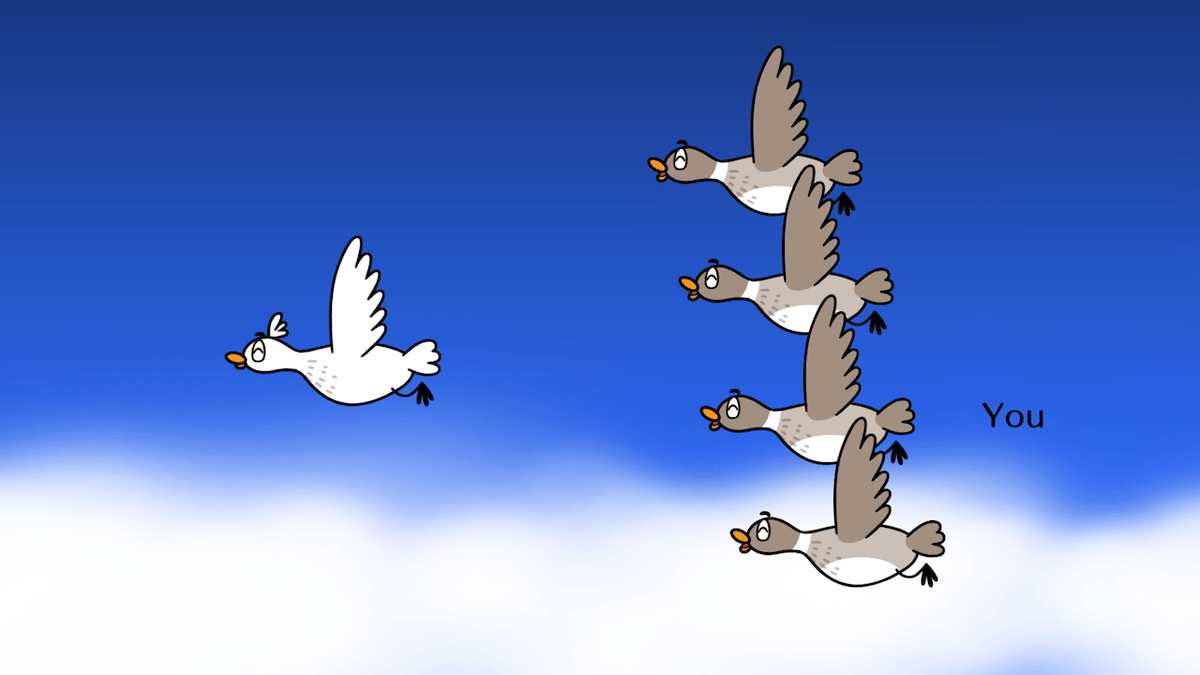 Rhythm Paradise Groove gameplay screenshot with birds