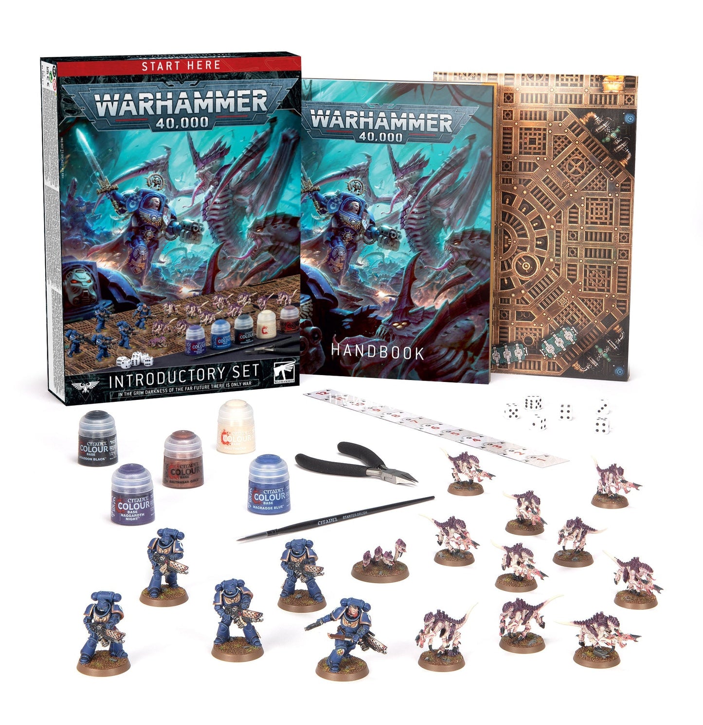 Warhammer 40,000 Starter Set box and contents