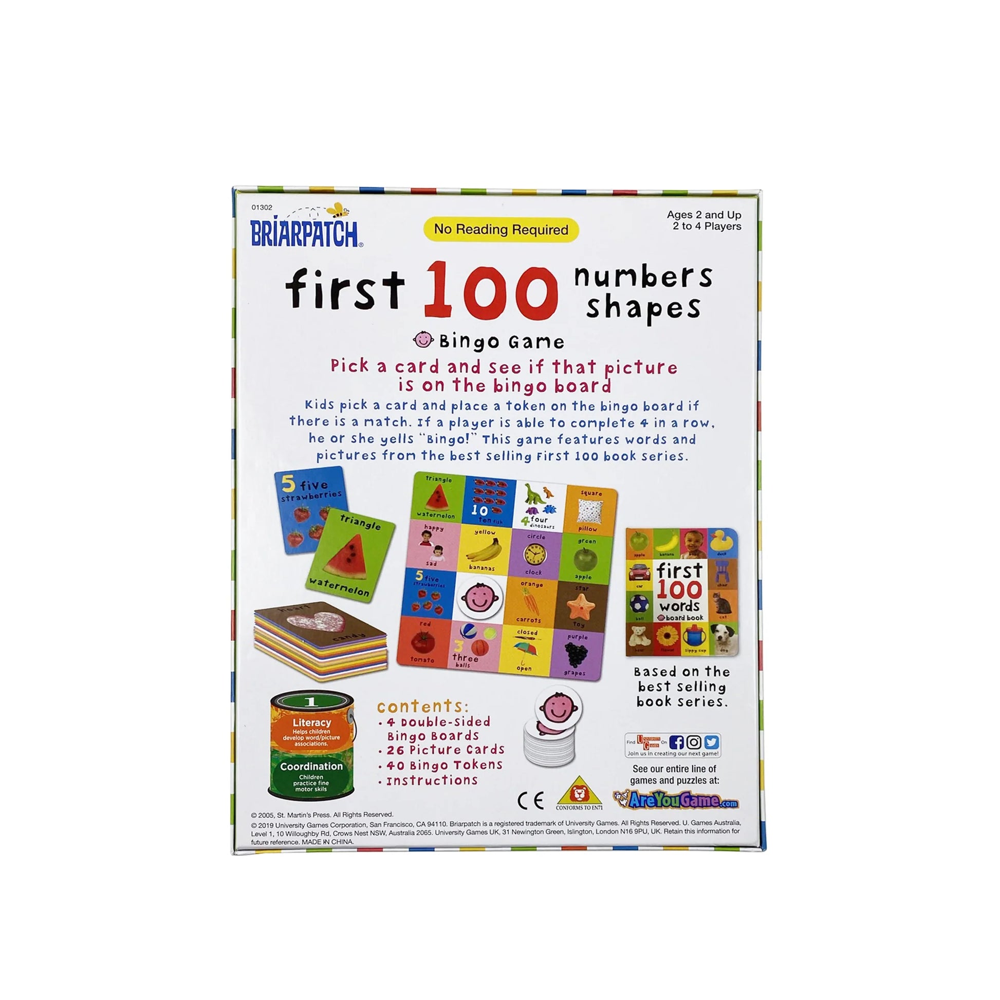 FIRST 100 NUMBERS / SHAPES BINGO