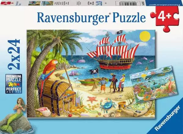 Ravensburger Pirates and Mermaids 2 x 24 piece puzzle box