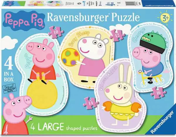 Ravensburger Peppa Pig 4 shaped puzzles in a box