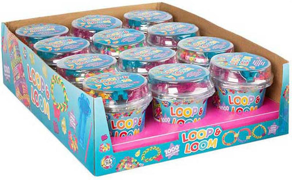 1000 Band Loop and Loom Tub with 5 Charms Assorted
