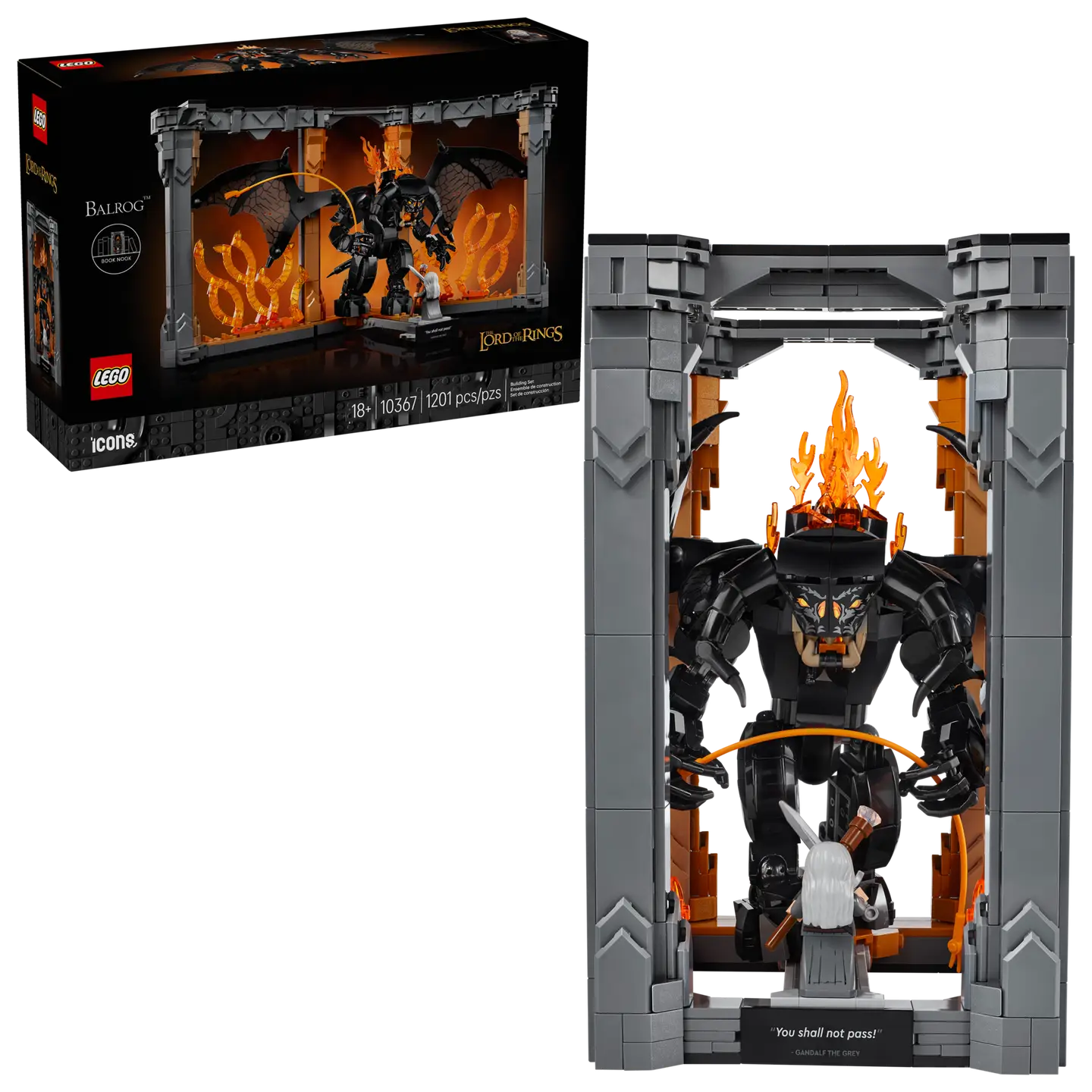 LEGO® | Icons: The Lord of the Rings: Balrog™ Book Nook (10367)