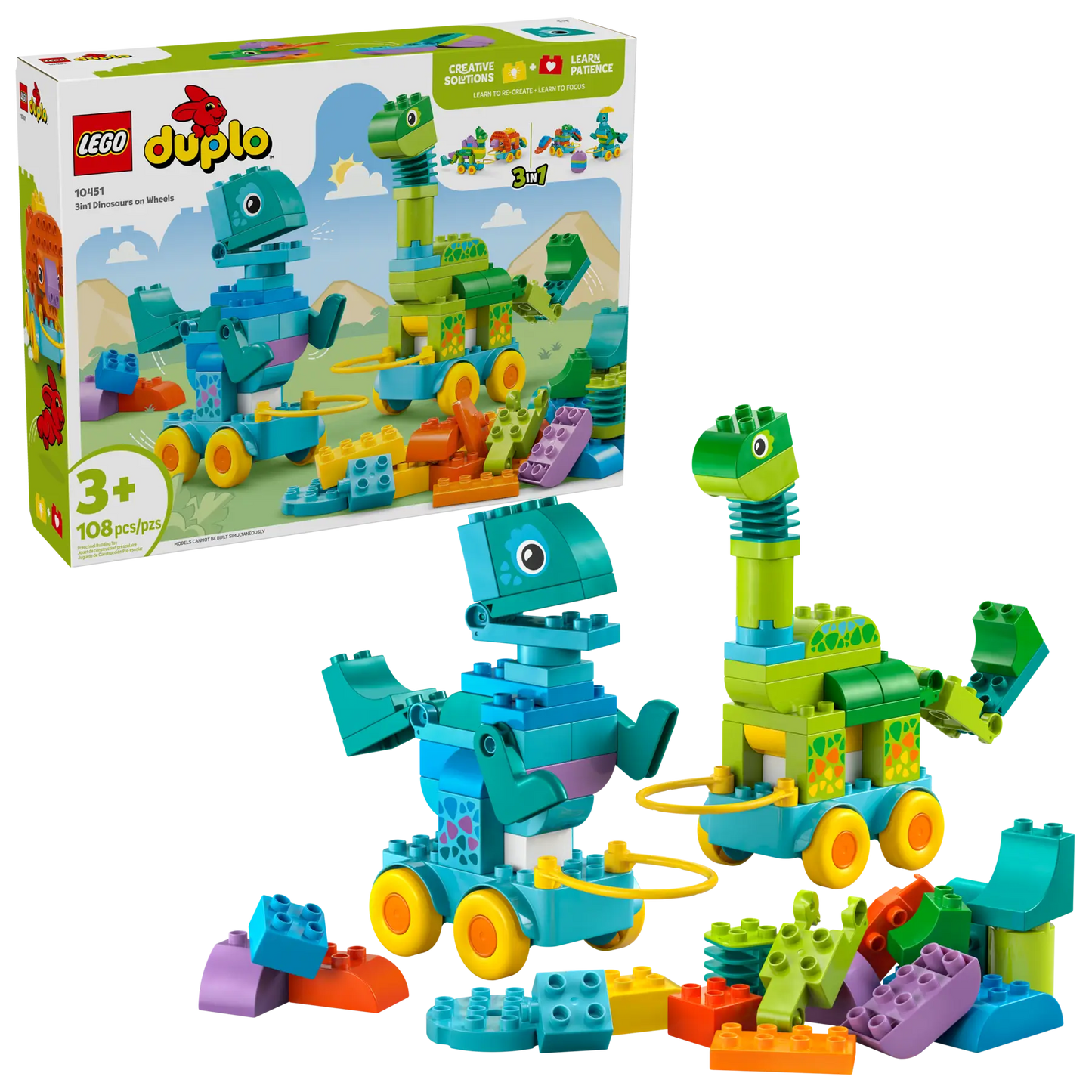 LEGO® | DUPLO: 3in1 Dinosaurs on Wheels (10451)