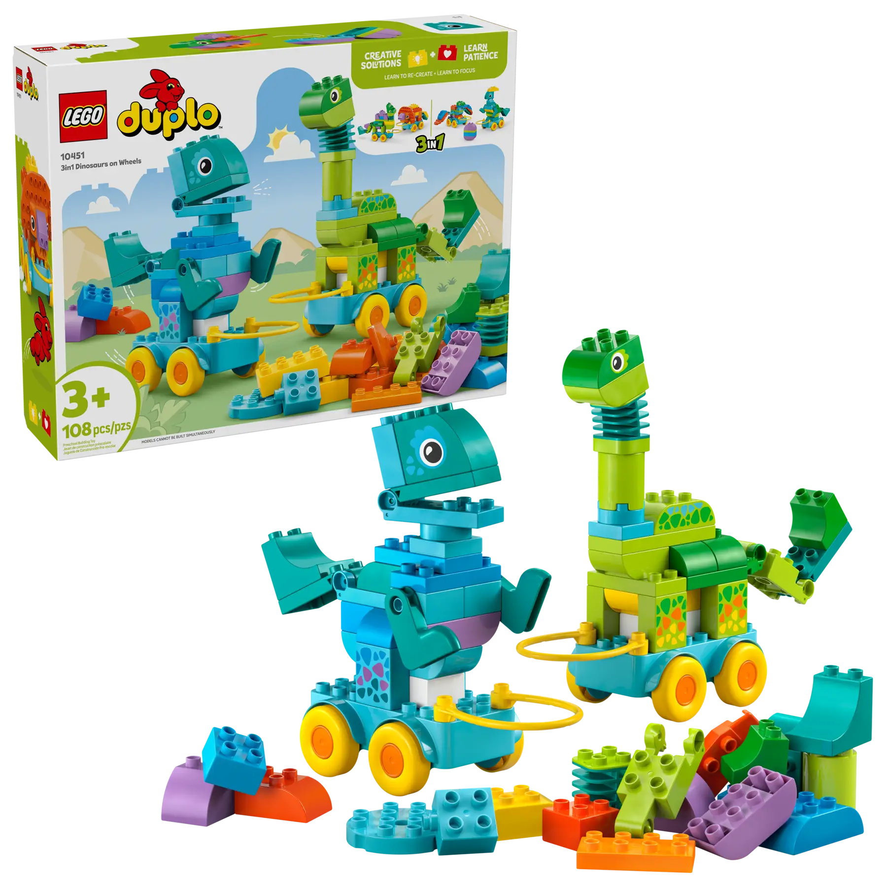 LEGO® | DUPLO: 3in1 Dinosaurs on Wheels (10451)