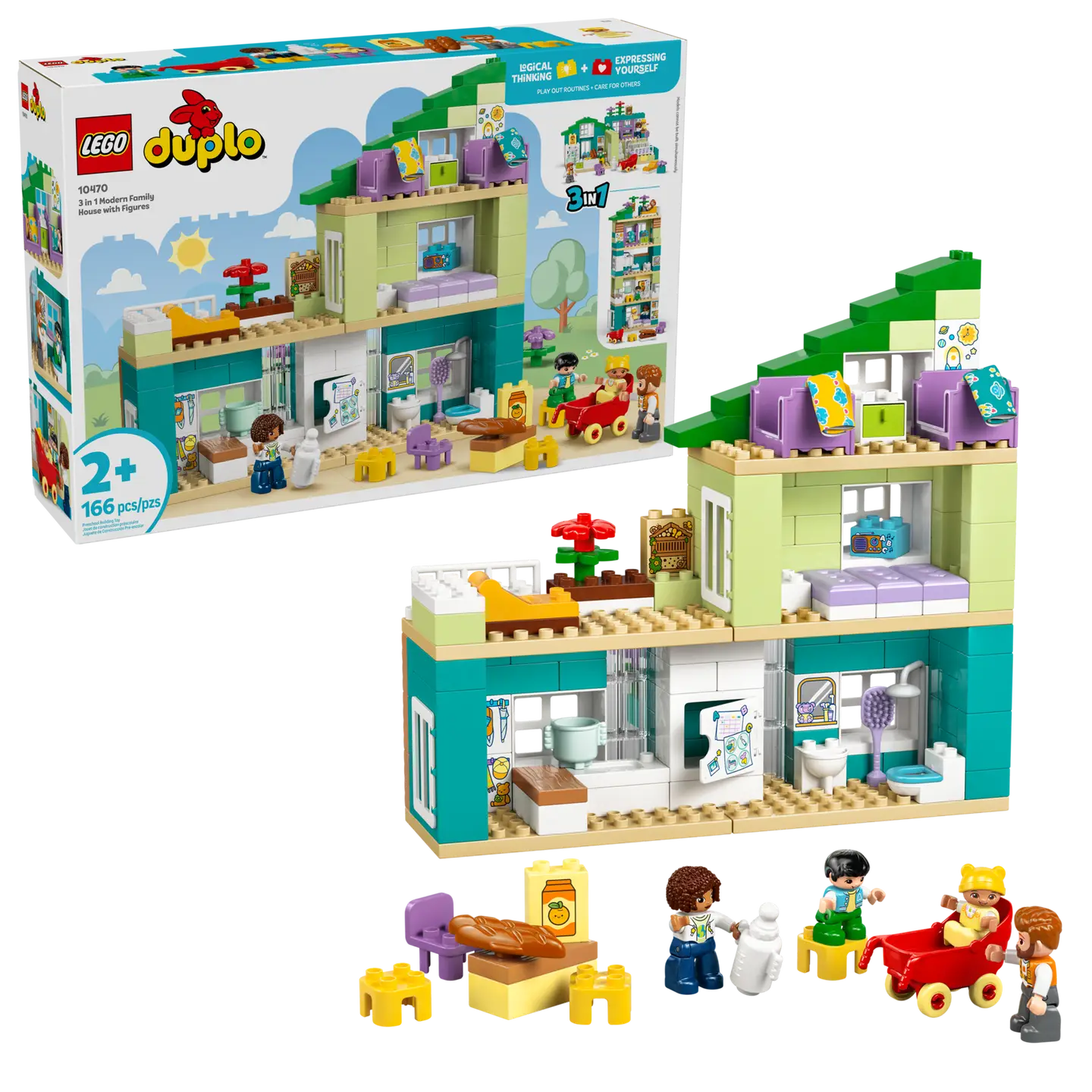 LEGO® | DUPLO: 3 in 1 Modern Family House with Figures (10470)
