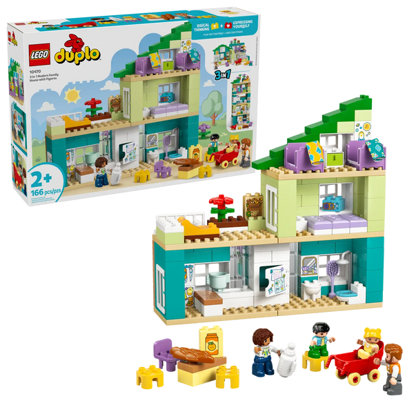 LEGO® | DUPLO: 3 in 1 Modern Family House with Figures (10470)