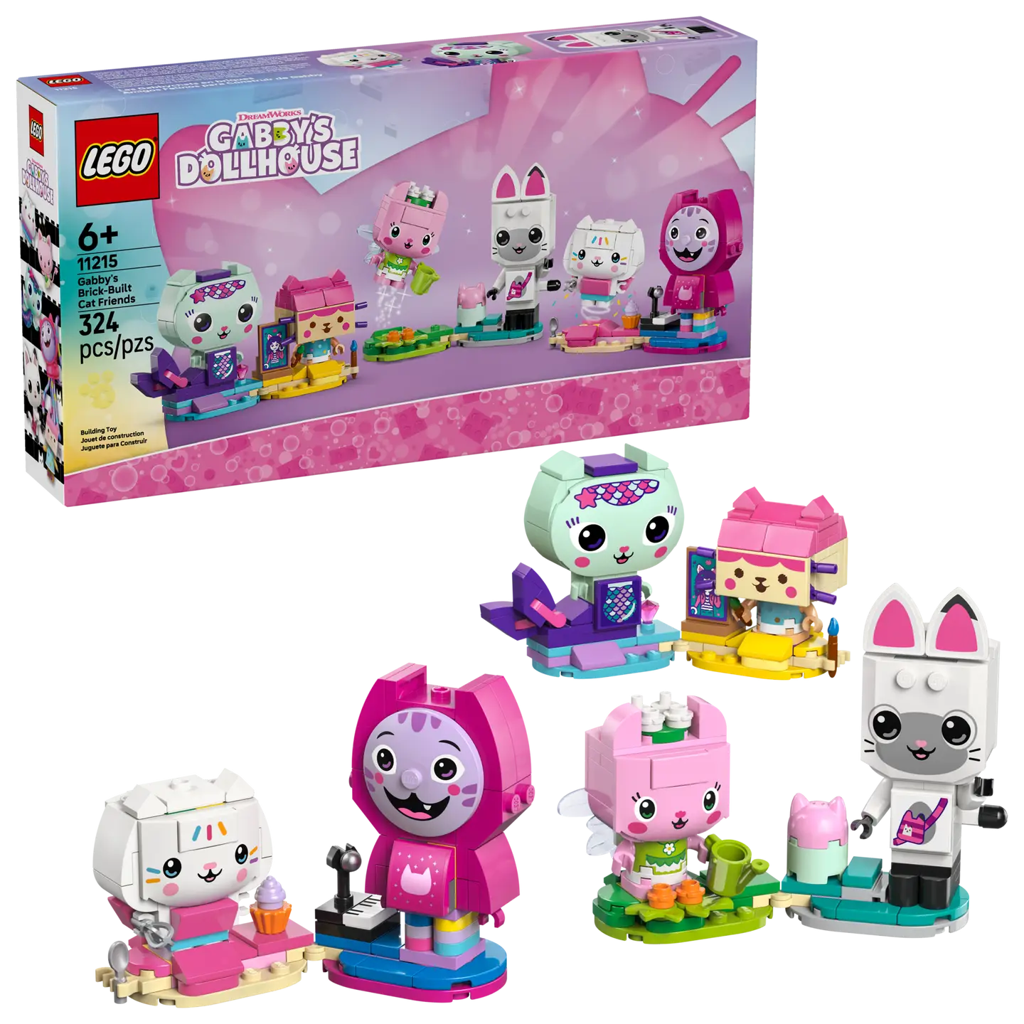LEGO® | Gabby's Dollhouse: Gabby's Brick-Built Cat Friends (11215)