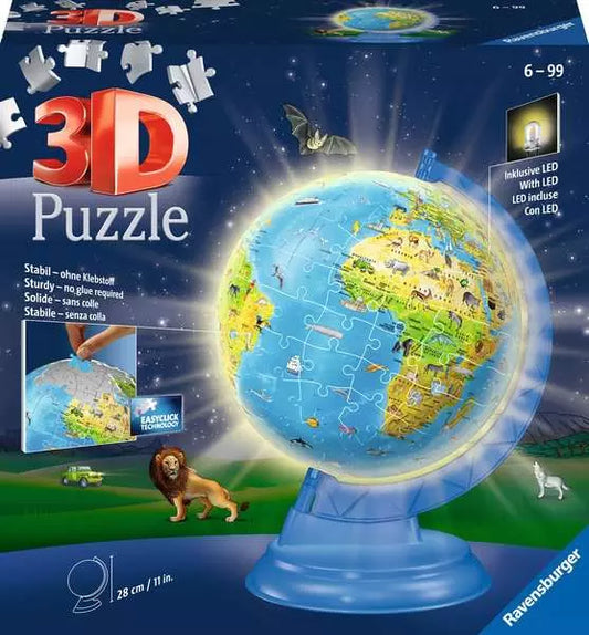 Ravensburger Children's Globe Night 180 piece 3D puzzle box