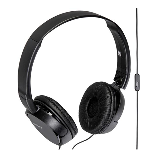 Sony MDR-ZX110APBC Black Foldable On-Ear Headphones with Microphone