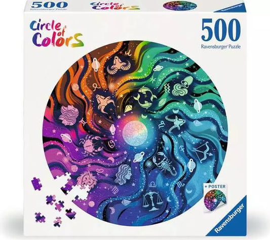 Ravensburger Astrology 500 piece round puzzle box
