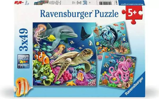 Ravensburger Underwater 3 x 49 piece puzzle box