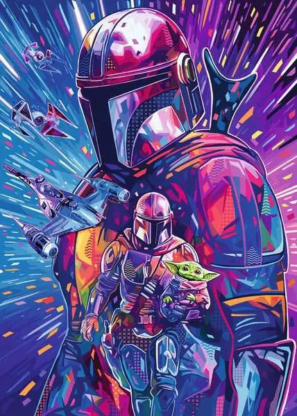 Jigsaw Puzzle Star Wars Hyperspace The Mandalorian - 500 Pieces Puzzle