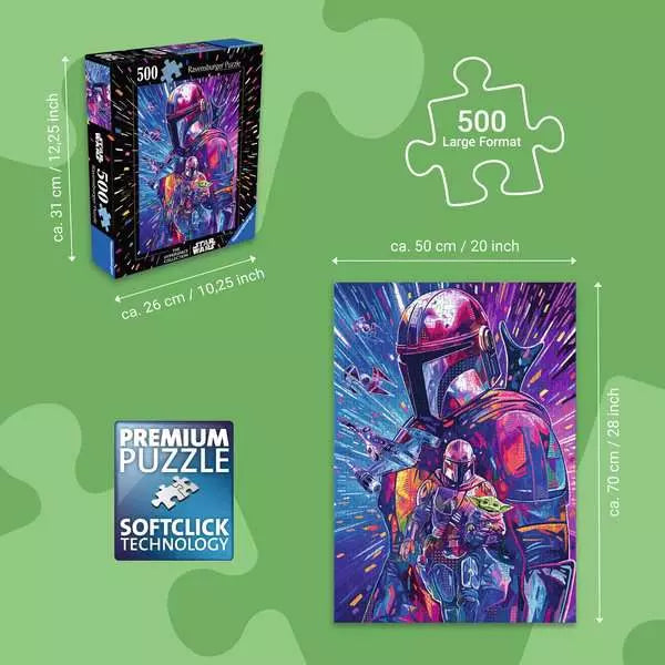 Jigsaw Puzzle Star Wars Hyperspace The Mandalorian - 500 Pieces Puzzle