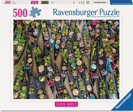 Ravensburger Floating Market Indonesia 500 piece puzzle box