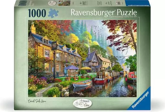 Ravensburger Canal Side Lane 1000 piece puzzle box