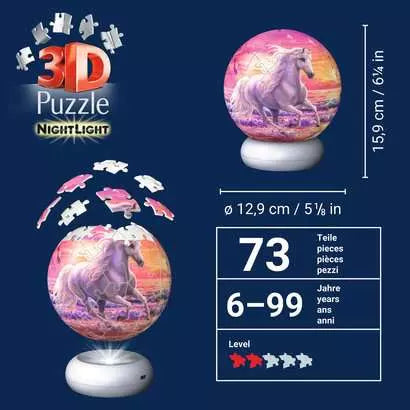 Ravensburger | 3D Puzzle NightLight Horses on